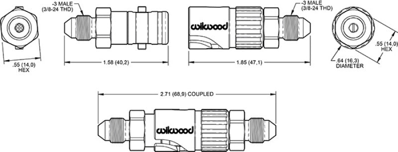 Wilwood Quick Disconnect Kit -3 AN Brake Hardware Wilwood