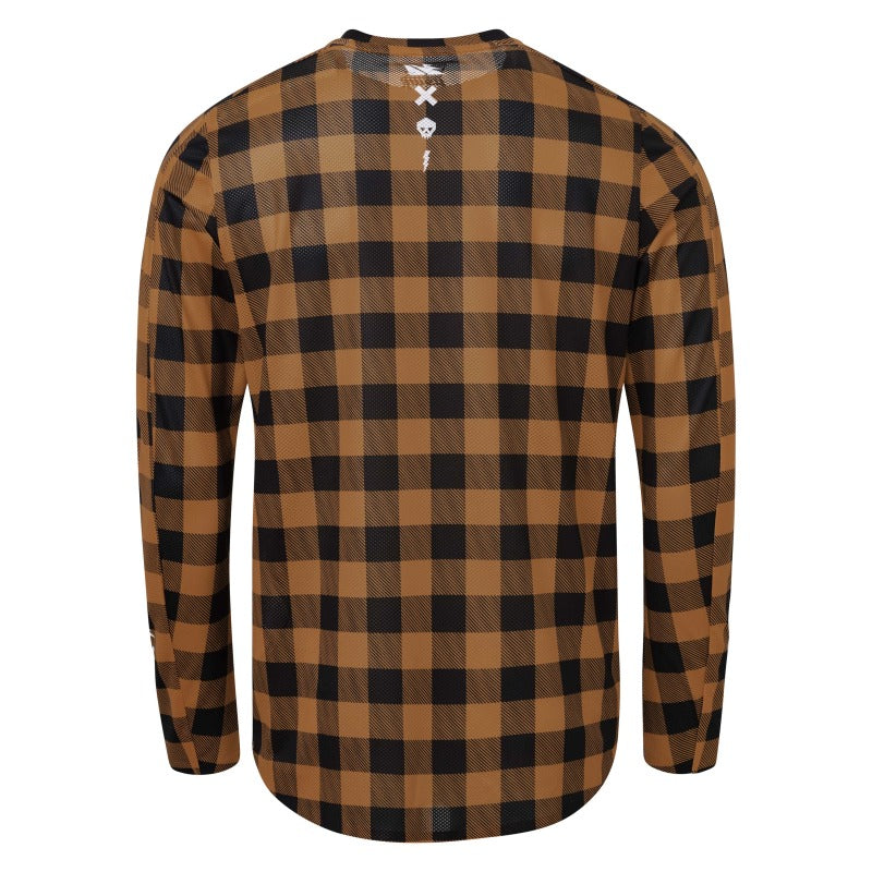 USWE Flannel Long Sleeve Lightweight Off-Road Jersey Bronze - XS Shirts USWE