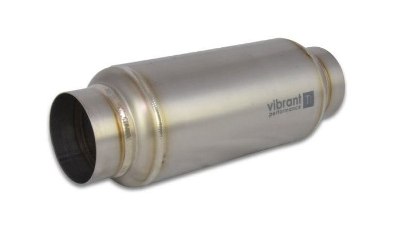 Vibrant Titanium Resonator 2.5in. Inlet / 2.5in. Outlet x 12in. Long Resonators Vibrant