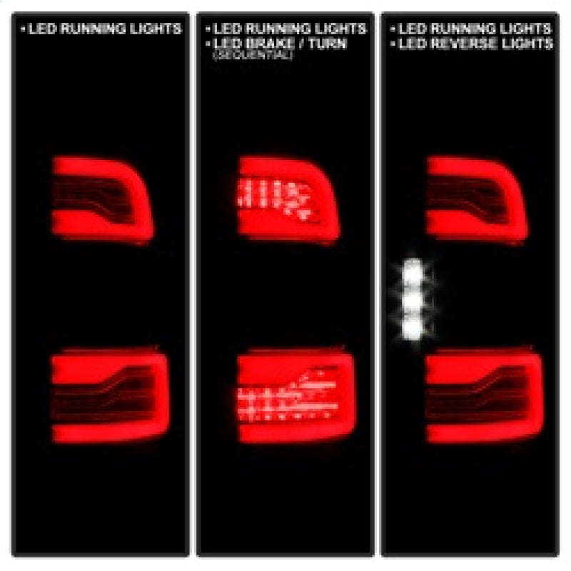 Spyder Apex 19-23 Dodge Ram 1500 (w/ Factory LED) LED Tail Light - Black (ALT-YD-DR19LEDT2-SEQ-BK) Tail Lights SPYDER