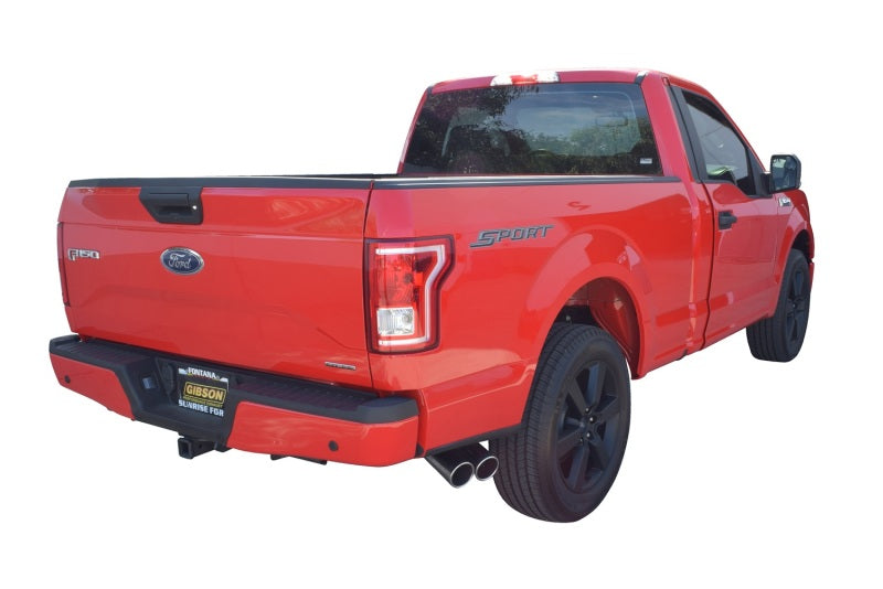 Gibson 15-19 Ford F-150 XL 5.0L 3in/2.5in Cat-Back Dual Sport Exhaust - Stainless Catback Gibson