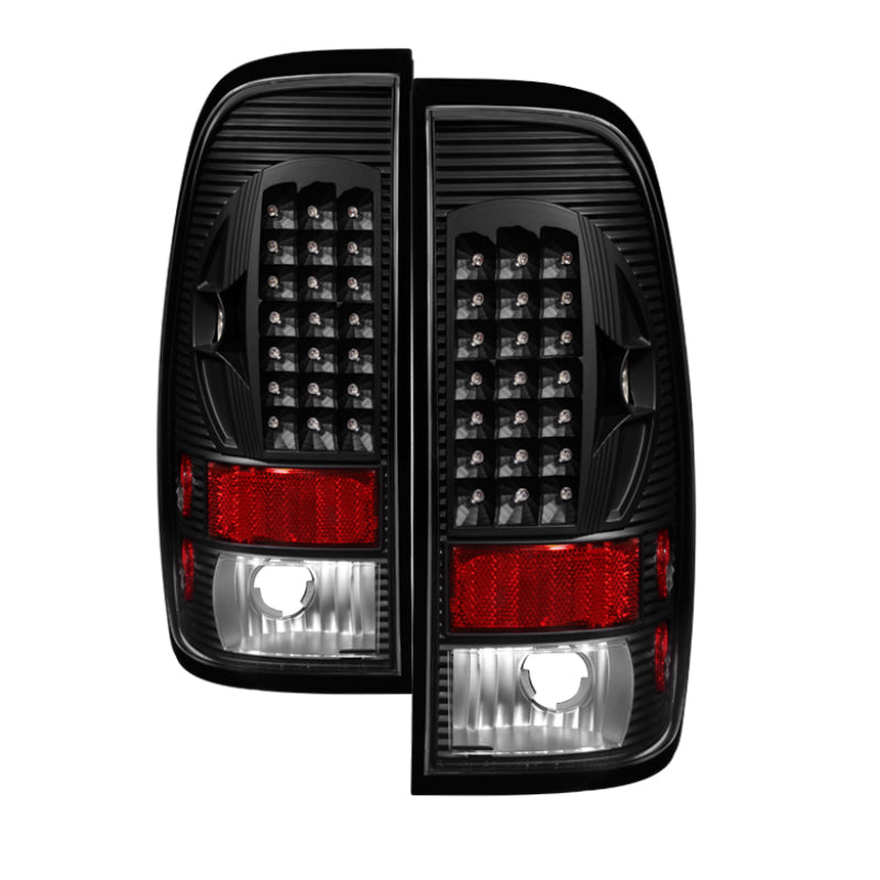 xTune Ford F150 Styleside 97-03 / F250/350/450/550 99-07 LED Tail Lights Black ALT-ON-FF15097-LED-BK Tail Lights SPYDER