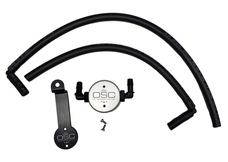 J&amp;L 05-24 Toyota 4Runner 4.0L Driver Side Oil Separator 3.0 - Clear Anodized Oil Separators J&L