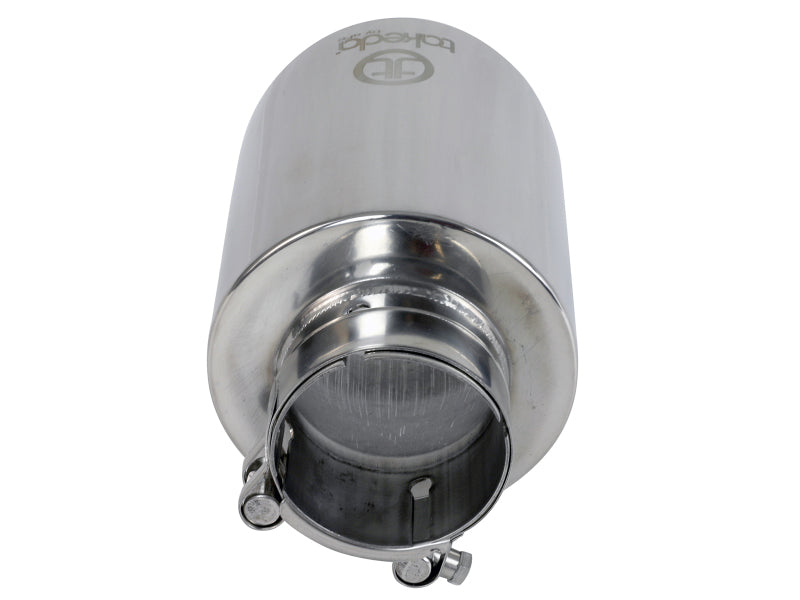 aFe Takeda Universal Exhaust Tip 2-1/2 IN Inlet x 4-1/2 IN Outlet x 7 IN L- Polished Tips aFe