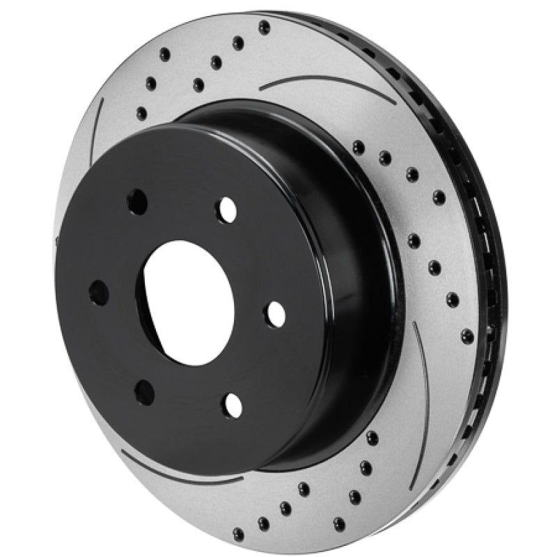 Wilwood Rotor-2.22in Offset-SRP-BLK-Drill-LH - 6 Lug Brake Rotors - 2 Piece Wilwood