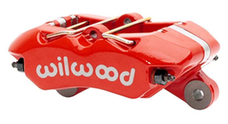 Wilwood Caliper-Forged Dynapro 5.25in Mount/ 4 - 1.98in Pistons/ .81in x 13.06in. Rotor - Red Brake Calipers - Perf Wilwood
