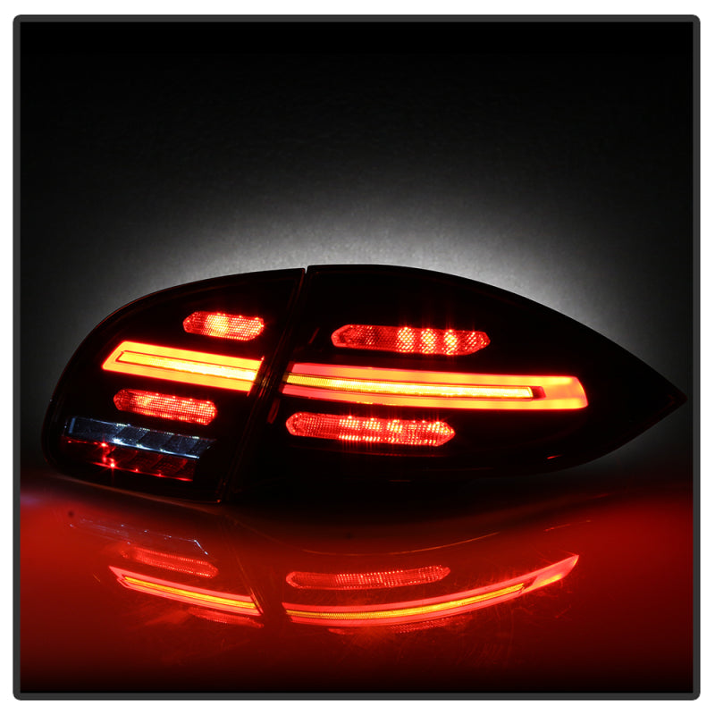 Spyder Porsche Cayenne 958 11-14 LED Tail Lights - Sequential Signal - Red Smoke Tail Lights SPYDER