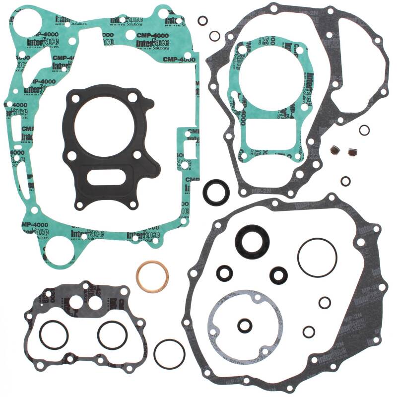 Vertex Gaskets 02-14 Honda TRX250TE Recon Complete Gasket Kit w/ Oil Seals Engine Hardware Vertex Pistons