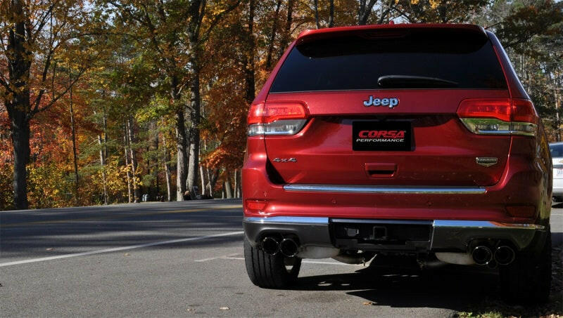 Corsa 2014-2021 Jeep Grand Cherokee 3.6L V6 Black Sport Cat-Back Exhaust Catback CORSA Performance