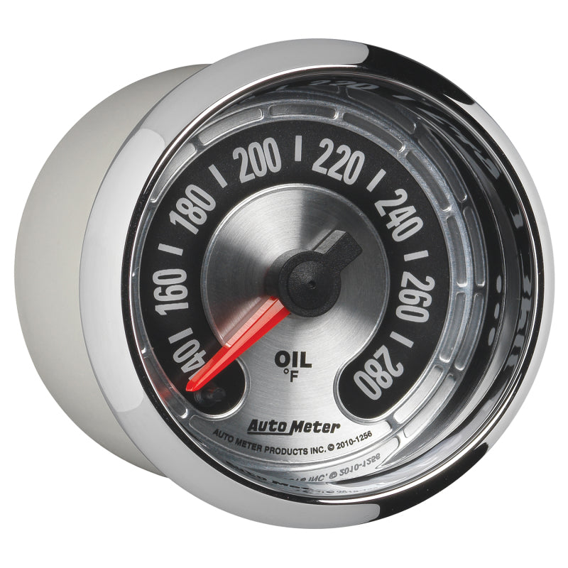 Autometer American Muscle 2-1/16in Full Sweep Electric Digital Stepper 140-280 Deg F Oil Temp Gauge Gauges AutoMeter