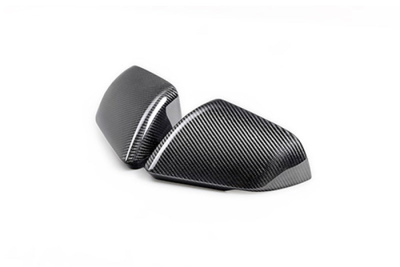 Ford Racing 24-25 Mustang (w/Integrated Turn Signals) Carbon Fiber Mirror Skull Caps - Gloss Spoilers Ford Racing