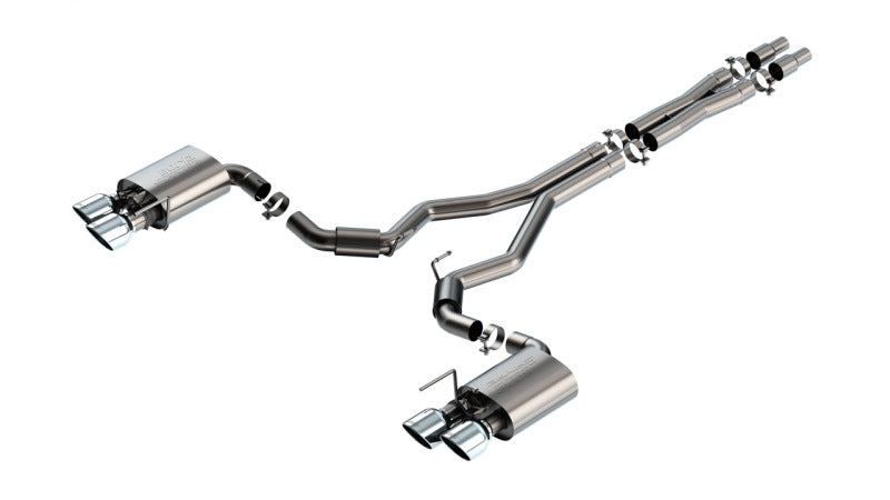 Borla 2024 Ford Mustang Dark Horse 5.0L V8 w/ Active Exhaust S-Type Cat-Back Exhaust System Catback Borla