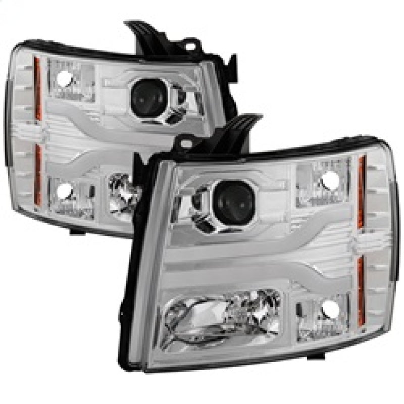 Spyder Chevy Silverado 1500 07-13 Version 3 Projector Headlights - Chrome PRO-YD-CS07V3-LBDRL-C Headlights SPYDER