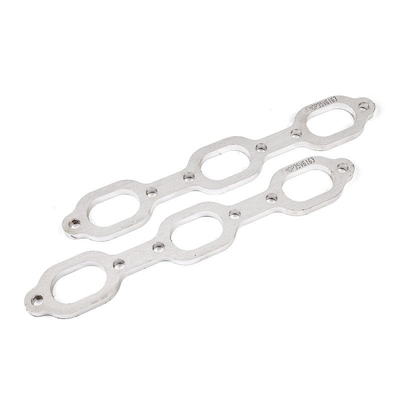 Stainless Works Mopar 3.5L V6 Flat Oval Port Header 304SS Exhaust Flanges 1-5/8in Primaries Flanges Stainless Works