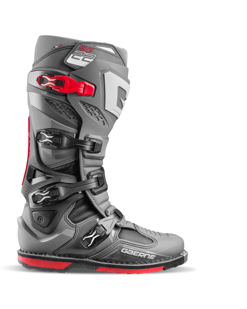Gaerne SG22 Boot Anthracite/ Black/Red Size - 9.5 Motorcycle Boots Gaerne