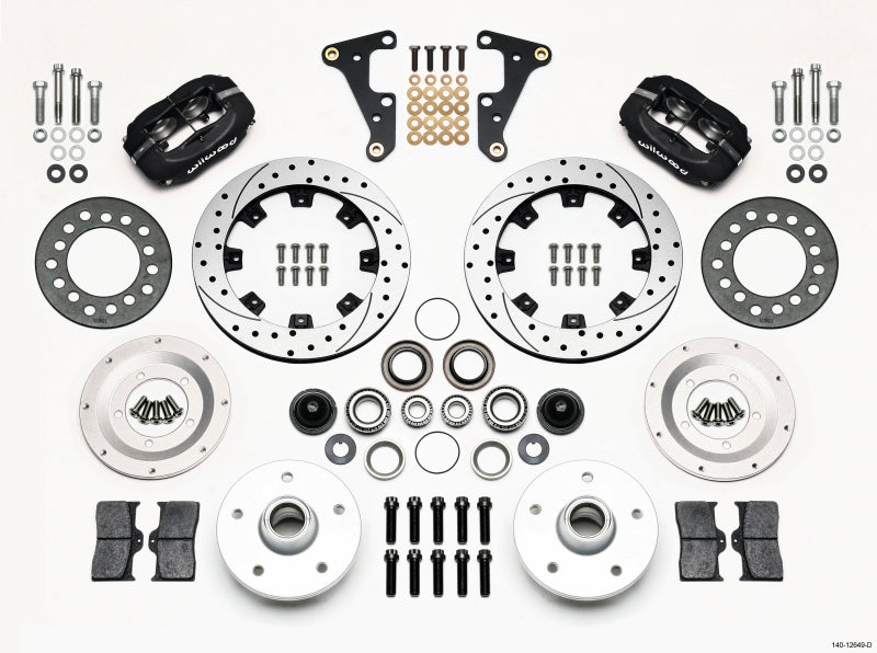 Wilwood Forged Dynalite Front Kit 11.75in Drilled 41-55 Cadillac Big Brake Kits Wilwood