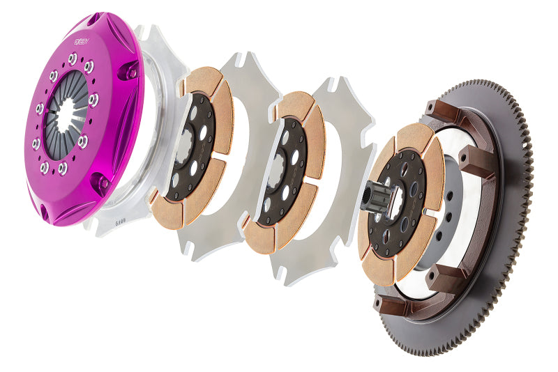 Exedy 1990-1996 Nissan 300ZX Turbo V6 Hyper Triple Cerametallic Clutch Rigid Disc Push Type Cover Clutch Kits - Multi Exedy