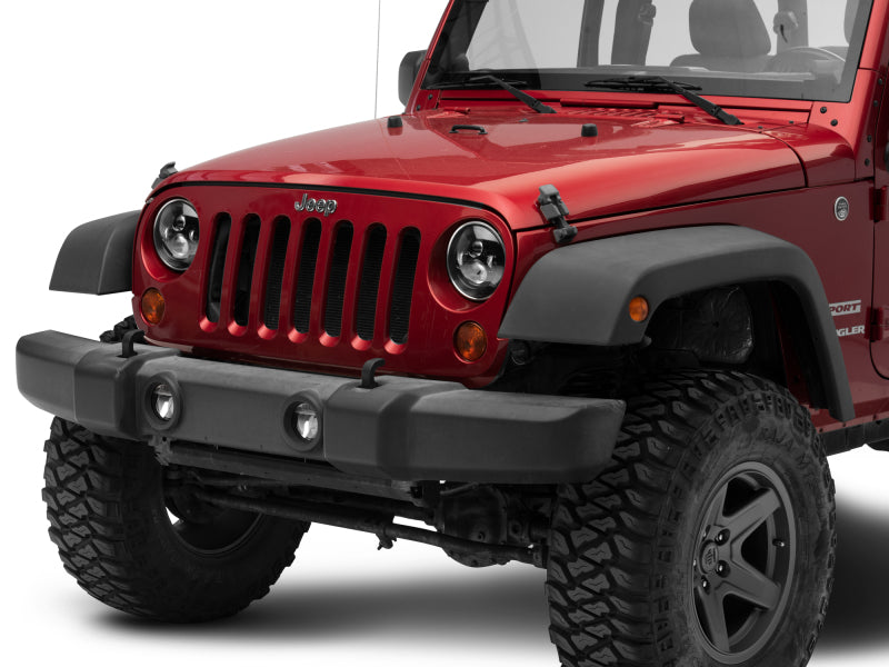 Raxiom 97-18 Jeep Wrangler TJ/JK Axial Series LED Daymaker Headlights- Black Housing (Clear Lens) Headlights Raxiom