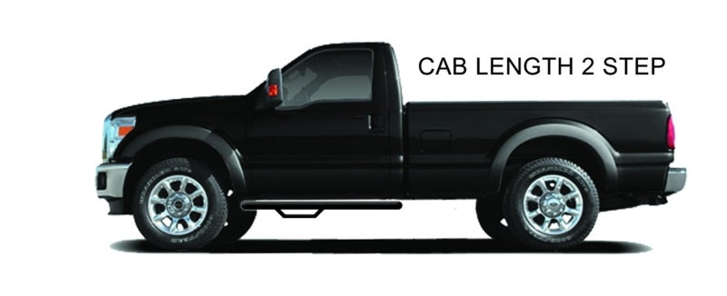 N-Fab Nerf Step 87-97 Ford F-250/350 Ext. Cab - Gloss Black - Cab Length - 3in Side Steps N-Fab
