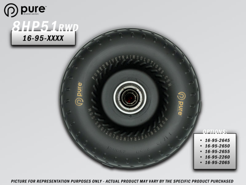 Pure Drivetrain 8HP51 High Performance Billet Race Torque Converter - 26/50 Stator - RWD Torque Converters Pure Drivetrain Solutions