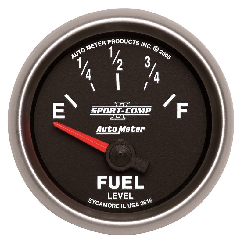Autometer Sport-Comp II 52mm 240-33 ohms Short Seeep Electronic Fuel Level Gauge Gauges AutoMeter