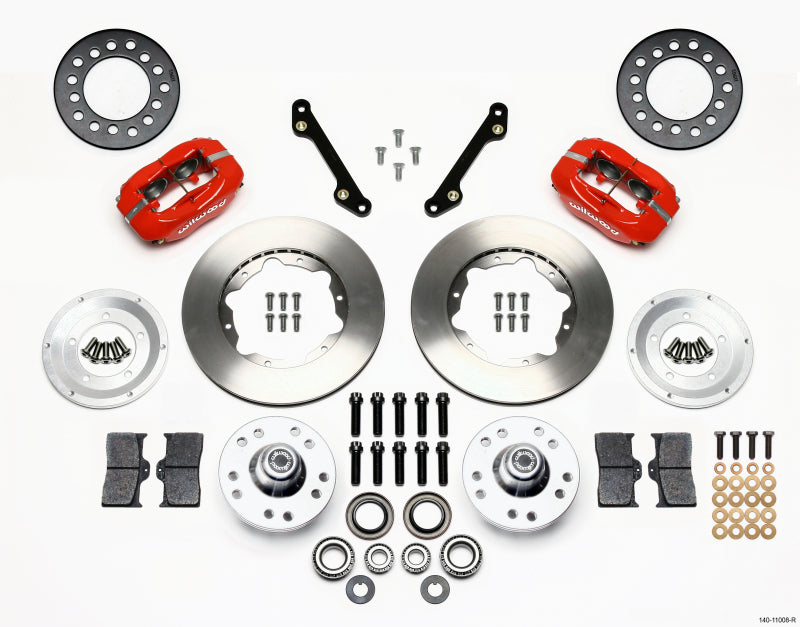 Wilwood Forged Dynalite Front Kit 11.00in Red 79-81 Camaro Big Brake Kits Wilwood
