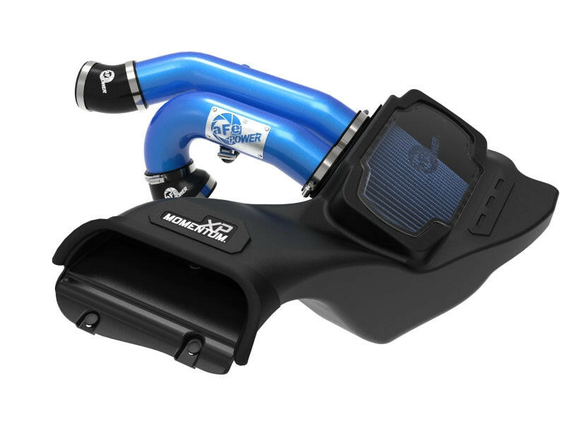 aFe 21-22 Ford F-150 Raptor V6-3.5L(tt) Momentum XP Cold Air Intake System - Blue w/ Pro 5R Filter Cold Air Intakes aFe