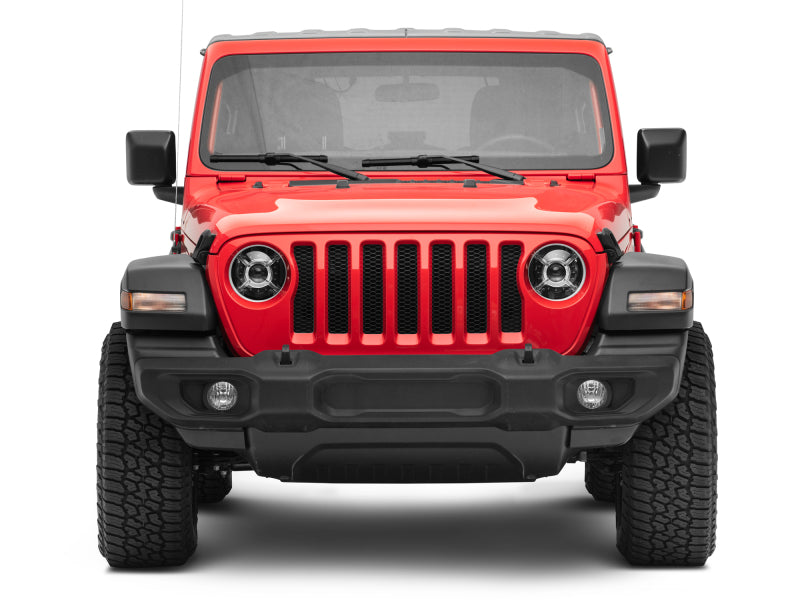 Raxiom 18-22 Jeep Wrangler JL/ JT 9-Inch LED Headlights w/ DRL and Halo- Black Housing (Clear Lens) Headlights Raxiom