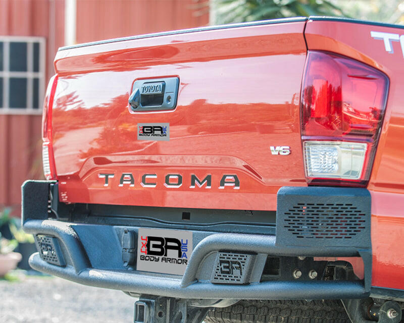 Body Armor 4x4 2016+ Toyota Tacoma Desert Series Rear Bumper Bumpers - Steel Body Armor 4x4