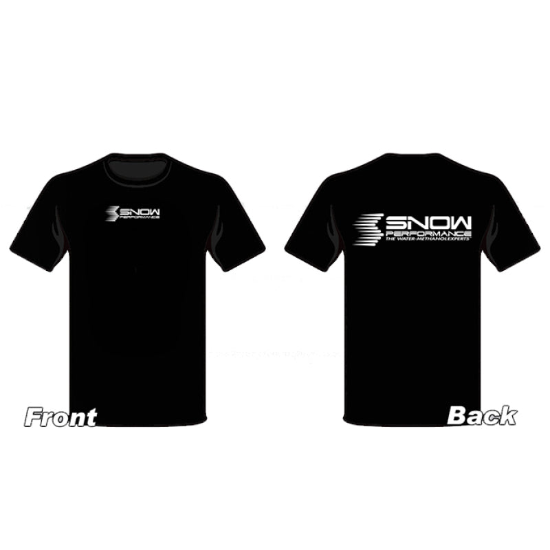 Snow Performance T-shirt Black w/White Logo - 2X Headwear Snow Performance