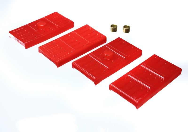 Energy Suspension 67-69 Camaro / 62-74 Nova/Chevy II / 67-69 Firebird Red Mono-Leaf Spring Isolators Bushing Kits Energy Suspension