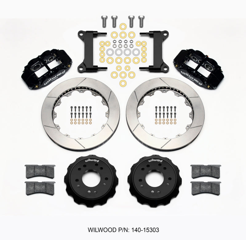 Wilwood Narrow Superlite 6R Front Hat Kit 13.06 63-87 C10 w/ Wilwood Pro Spindles Big Brake Kits Wilwood