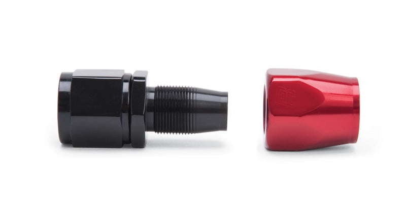 Russell Performance 2-Piece -8 AN Full Flow Swivel Hose End Sockets (Qty 2) - Polished and Red Fittings Russell