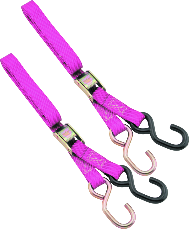 BikeMaster 1in Tiedown - Pink Cargo Tie-Downs BikeMaster