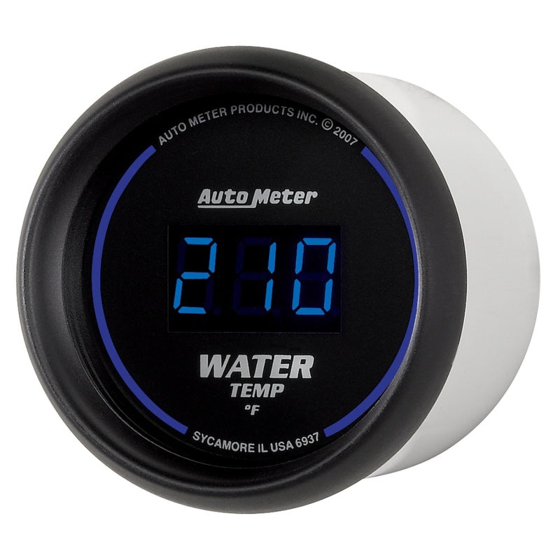 Autometer Cobalt Digital 52.4mm Black 0-300 deg F Water Temperature Gauge Gauges AutoMeter