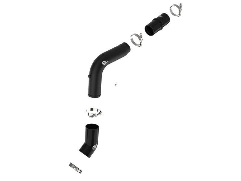 aFe 19-23 RAM Diesel L6-6.7L BladeRunner 3.5 IN Aluminum Hot Charge Pipe - Black Intercoolers aFe
