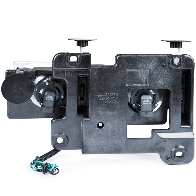 ANZO 1988-1998 Chevrolet C1500 Crystal Headlights Chrome w/ Low - Brow Headlights ANZO