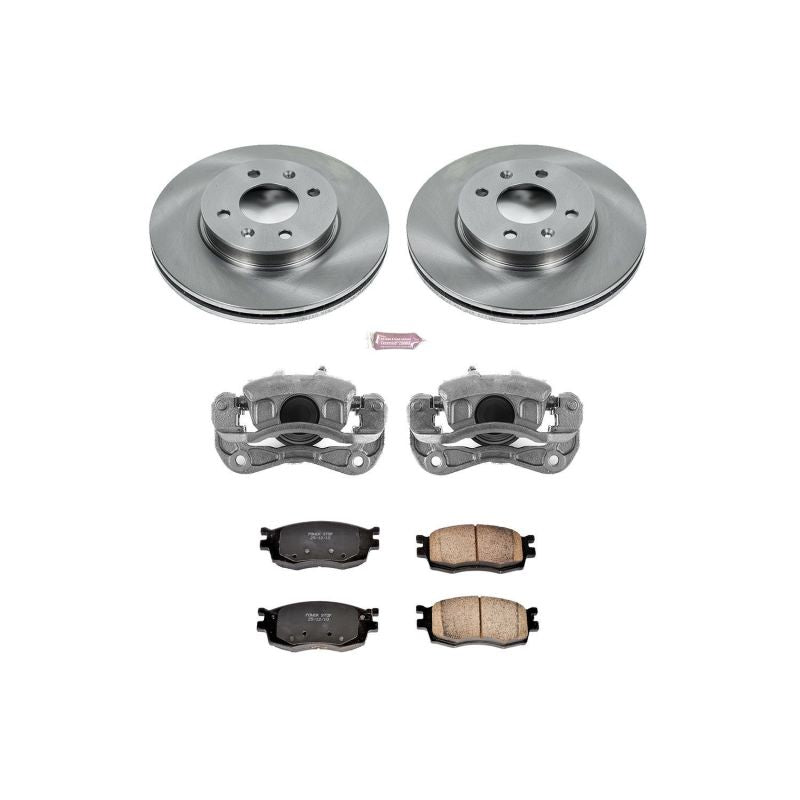Power Stop 06-11 Hyundai Accent Front Autospecialty Brake Kit w/Calipers Brake Kits - OE PowerStop