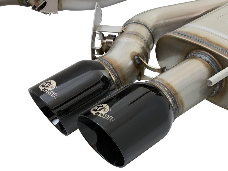 aFe MACHForce XP 3in 304SS Cat Back Exhaust s/ Black Tips 16-17 Cadillac ATS-V V6-3.6L (tt) Catback aFe