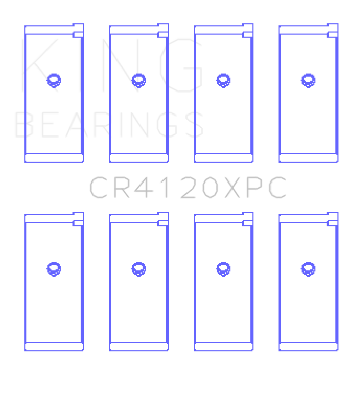 King Engine Bearings 1992+ Mitsubishi 4G63/4G64 EVO I-IV Connecting Rod Bearing Set - Size STDX Bearings King Engine Bearings