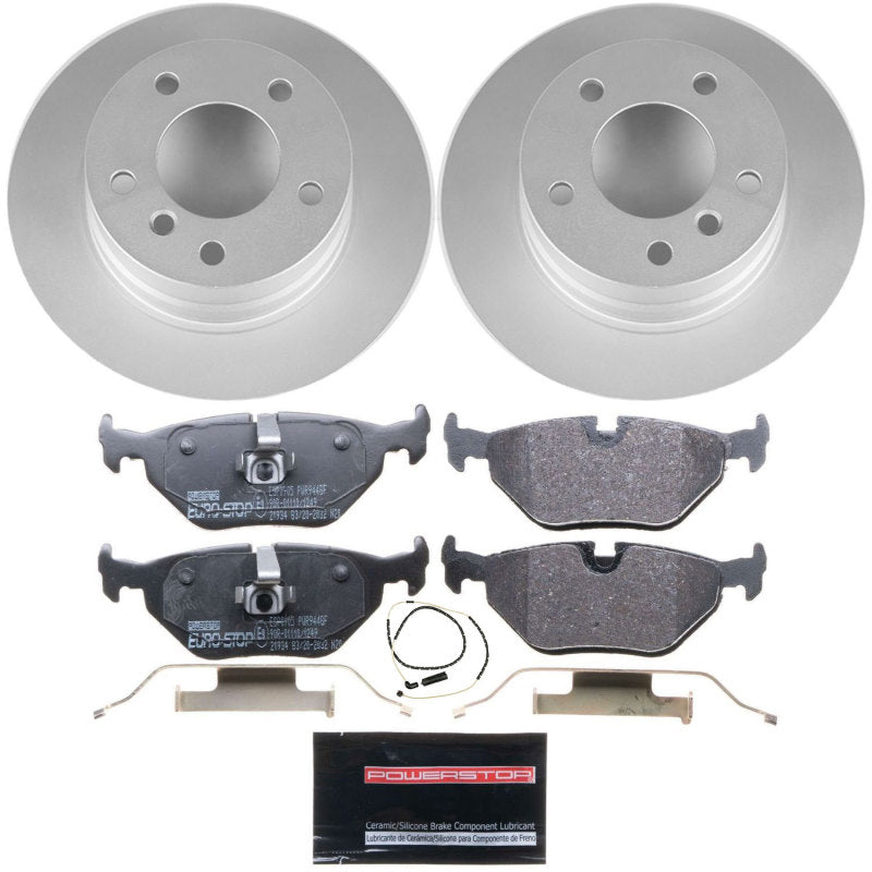 Power Stop 03-05 BMW Z4 Rear Euro-Stop Brake Kit Brake Kits - OE PowerStop