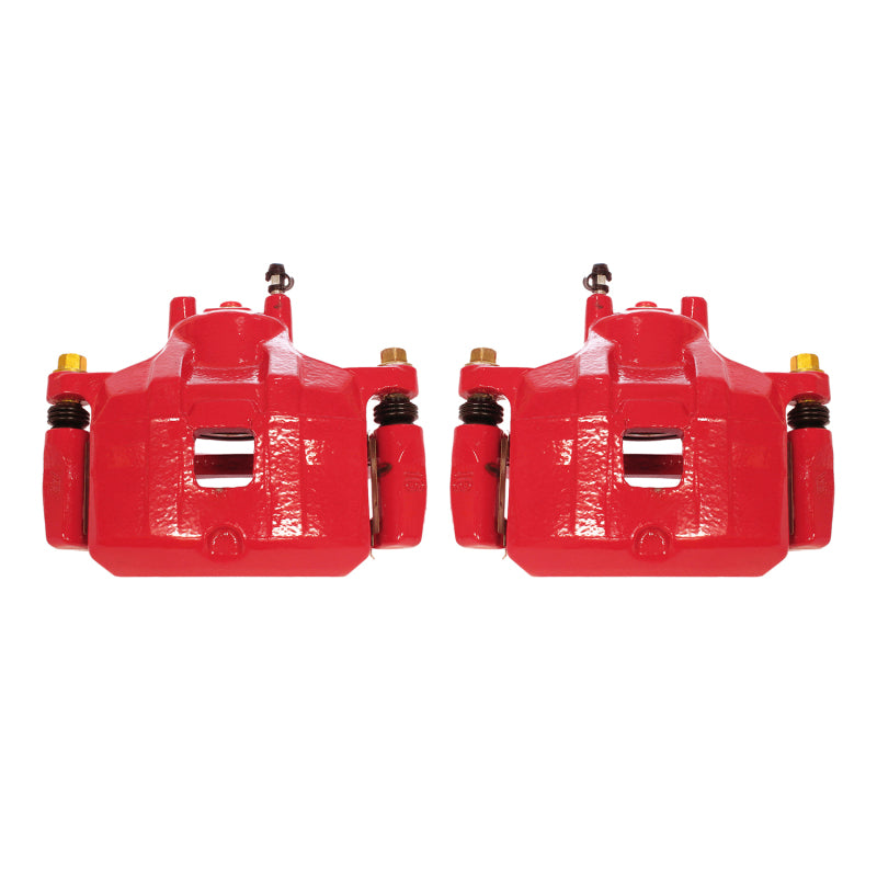 Power Stop 08-17 Mitsubishi Lancer Front Red Calipers w/Brackets - Pair Brake Calipers - Perf PowerStop