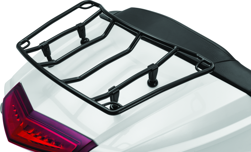 Kuryakyn Trunk Luggage Rack Adjustable Gloss Black Cargo Organization Kuryakyn