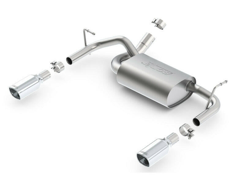Borla 12-16 Jeep Wrangler 3.6L AT/MT 4WD Single Split Rr Exit Touring Exhaust (rear section only) Axle Back Borla