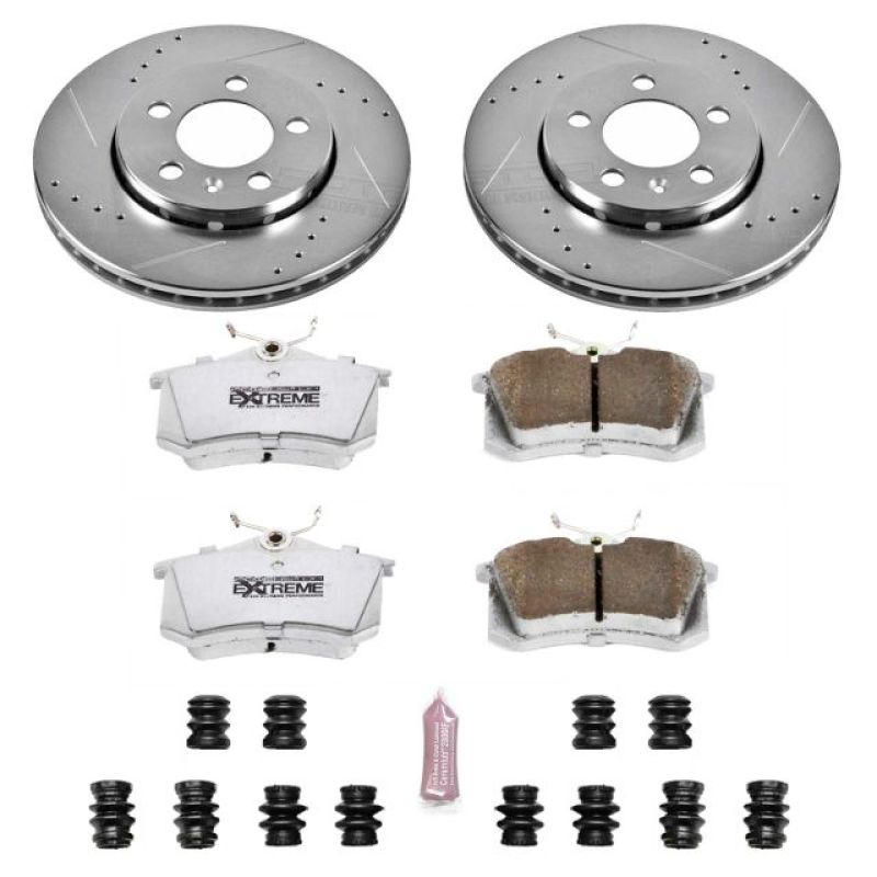 Power Stop 00-06 Audi TT Quattro Rear Z26 Street Warrior Brake Kit Brake Kits - Performance D&S PowerStop