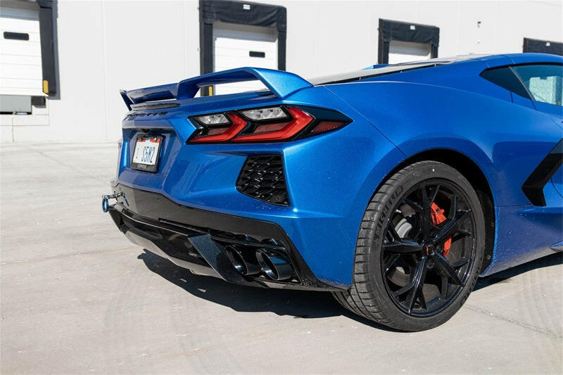 Corsa 20-25 Corvette C8 3in Valved Cat-Back 4.5in Blk Quad Tips Fits Factory Perf Exhaust DeletesAFM Catback CORSA Performance