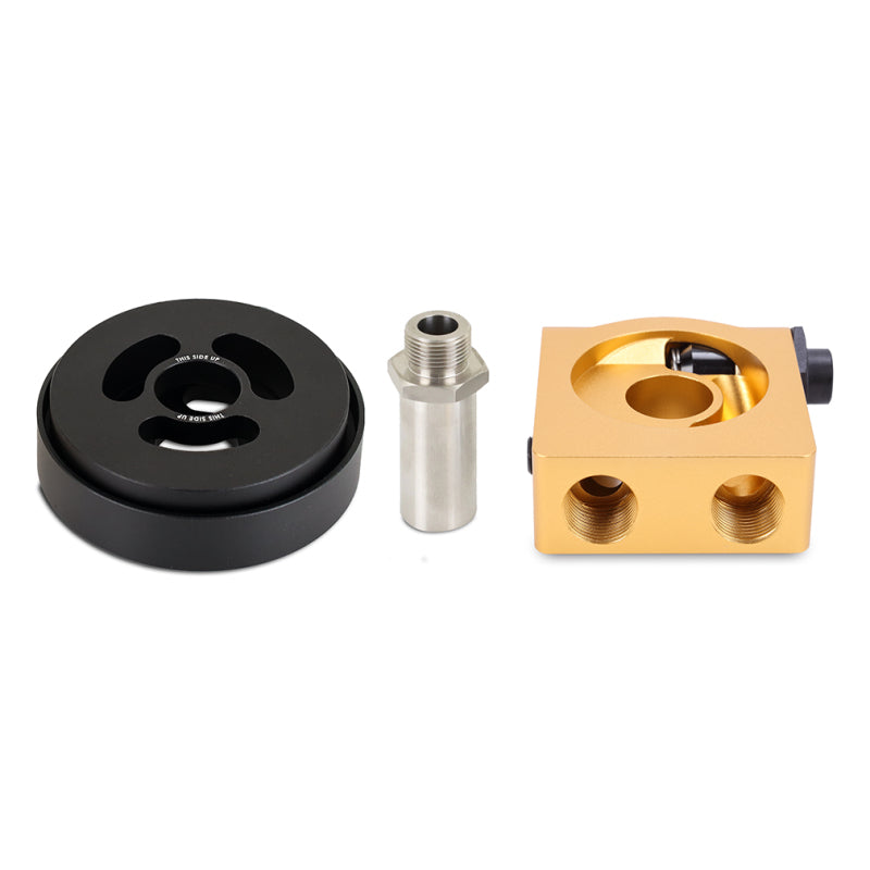 Mishimoto FR-S/BR-Z/GT86 Thermostatic Sandwich Plate and Adapter Gold Oil Filter Blocks Mishimoto