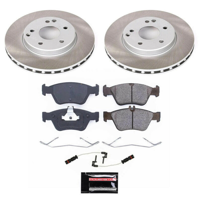 Power Stop 98-04 Mercedes-Benz SLK230 Front Semi-Coated Rotor Kit Brake Kits - Performance Blank PowerStop