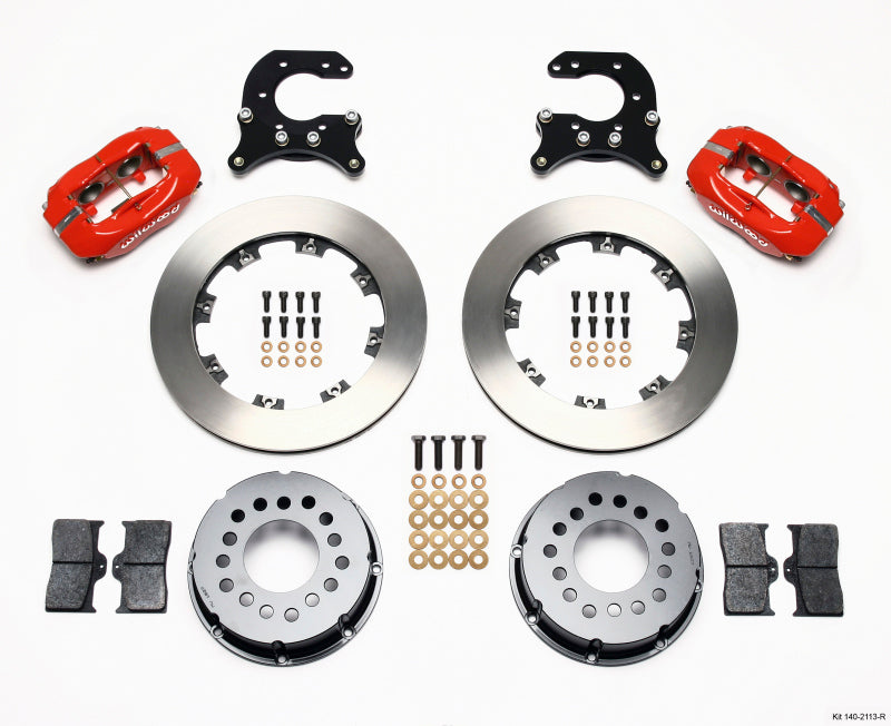 Wilwood Forged Dynalite P/S Rear Kit Red Small Ford 2.66in Offset Big Brake Kits Wilwood