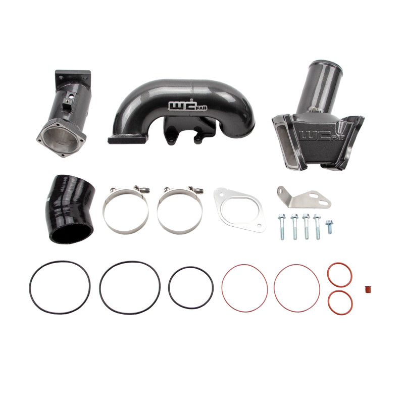 Wehrli 2007.5-2010 LMM Duramax High Flow 3in Y-Bridge Kit- Gloss Black Intake Elbows Wehrli